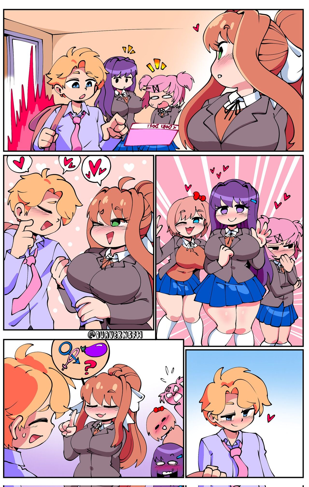 Senpai X DDLC Girls page 1 full