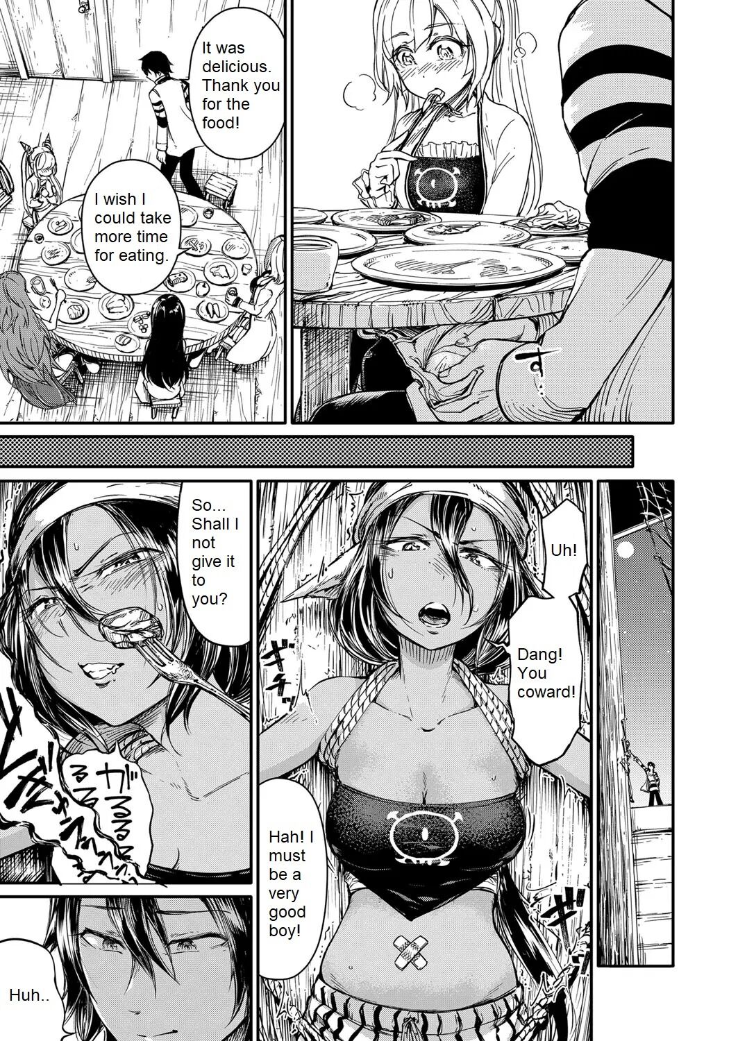 Soukai no Heso Kaizoku Ch. 2 Kokurou Tsukiyo ni Naku | Navel Fetish Pirates 2 page 8 full