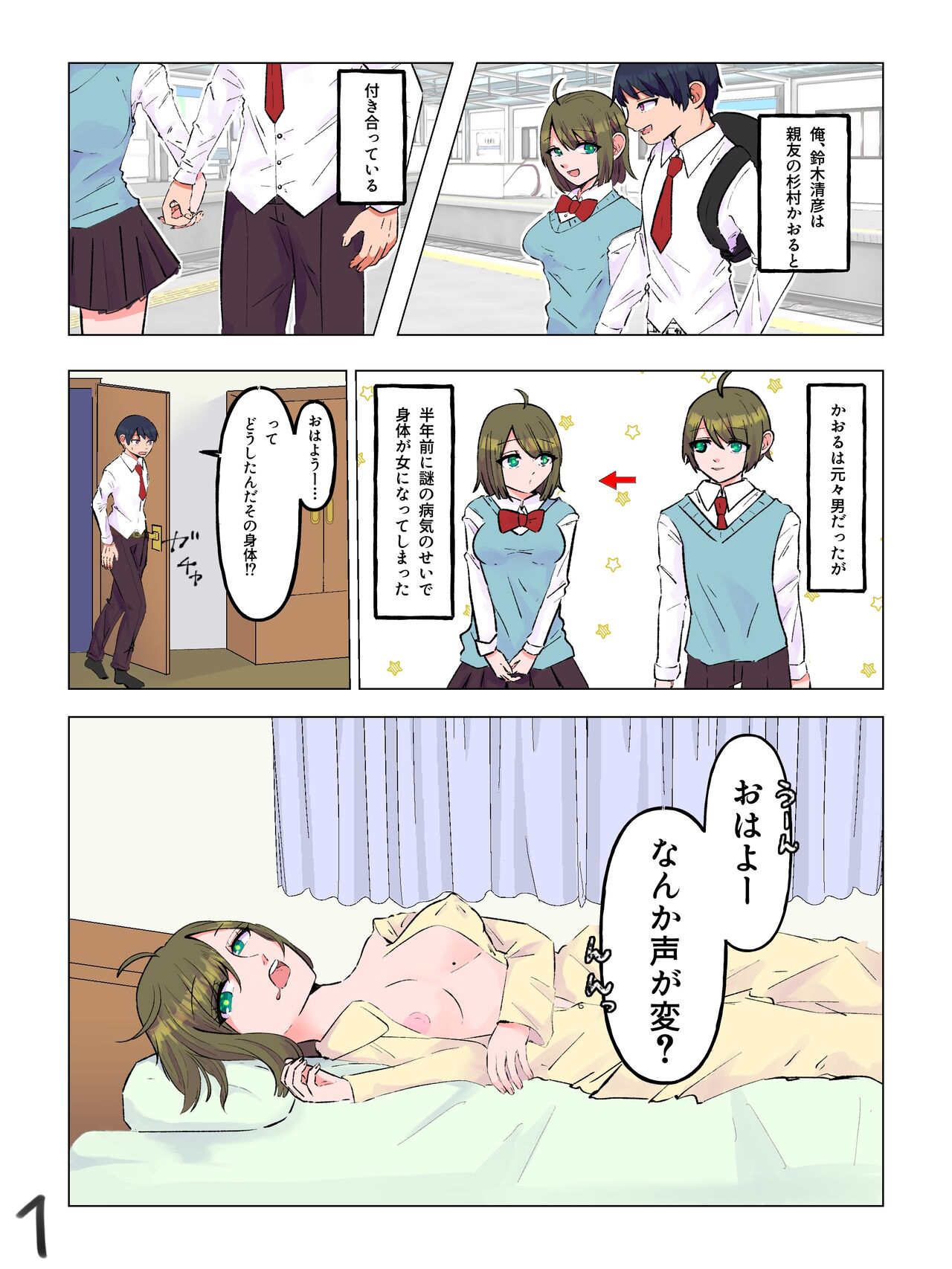 Nyotaika Shita  Shinyuu to  Irekawatta Ore ♂ page 2 full