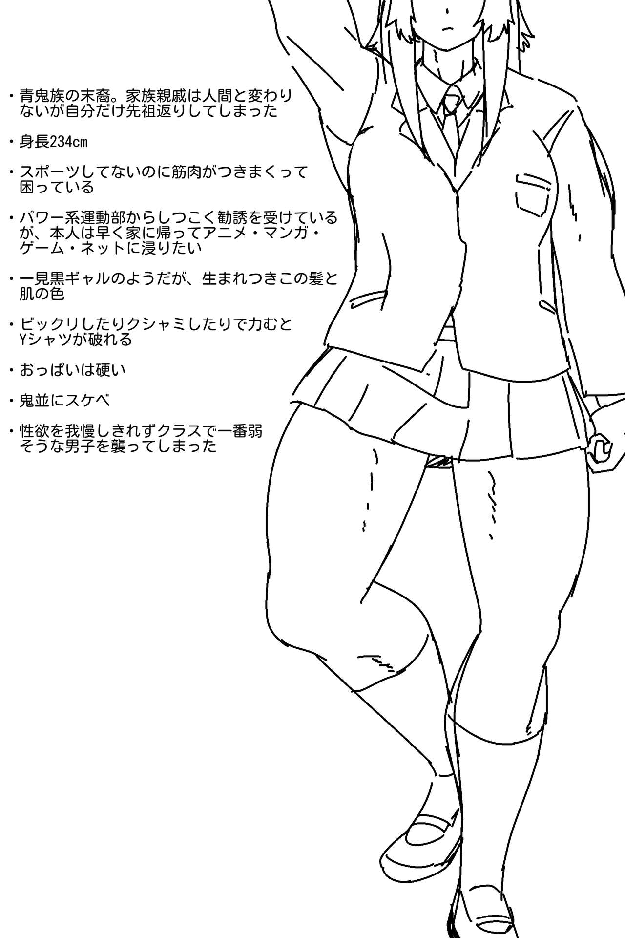 Dekasugite Gamen ni Osamaranai Ao Oni Joshi page 7 full