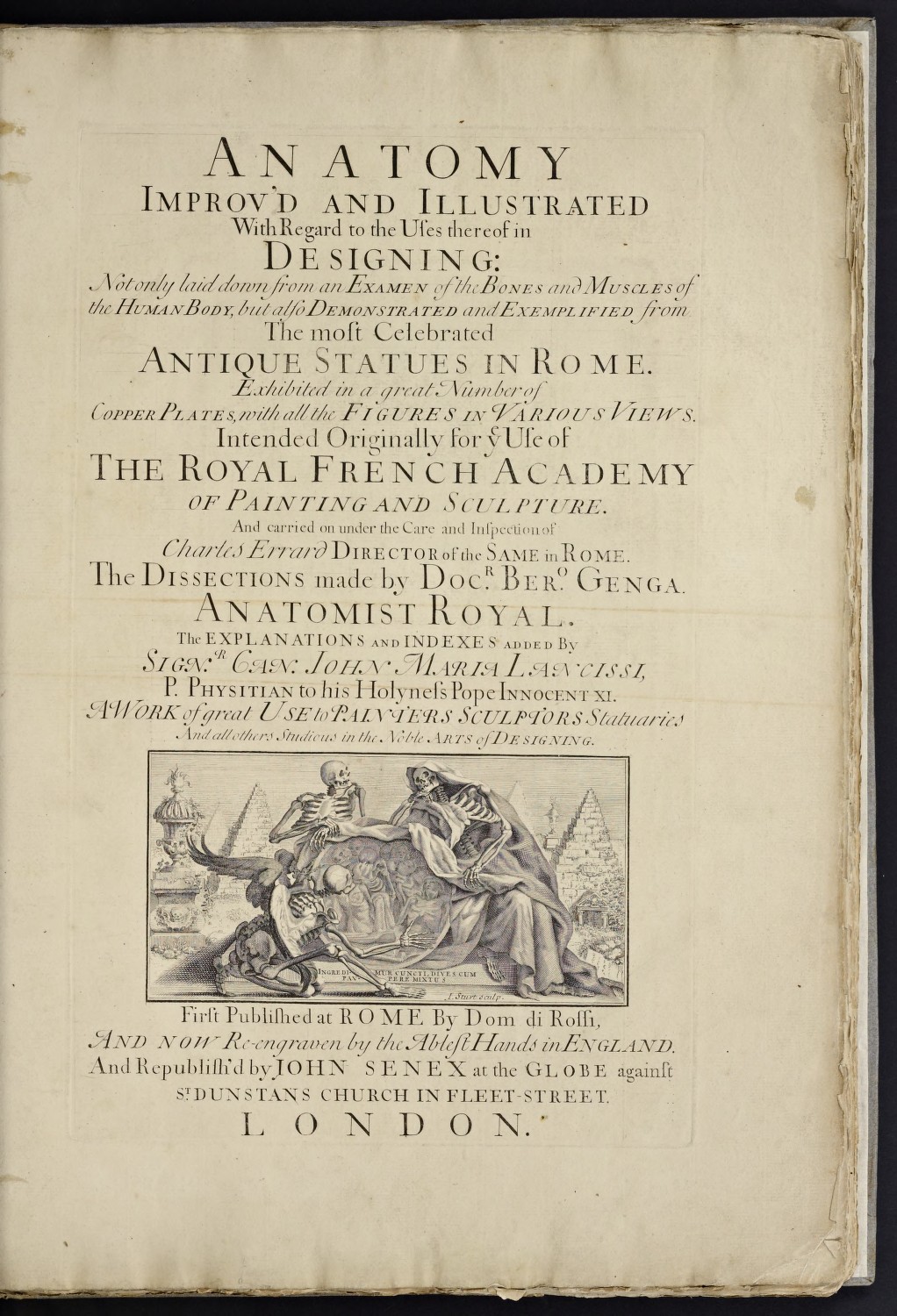 Anatomy improv'd and illustrated with regard to the uses thereof in designing : not only laid down from an examen of the bones and muscles of the human body, but also demonstrated and exemplified from the most celebrated antique statues in Rome : exhibite page 5 full