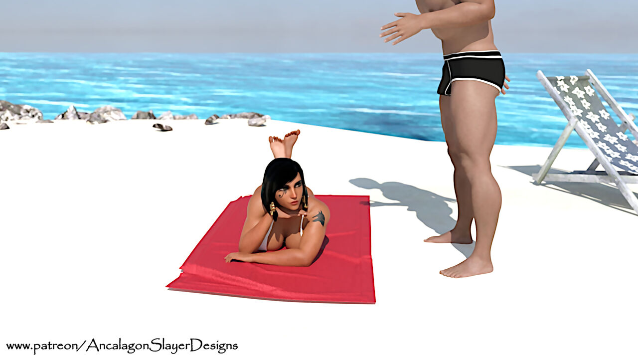 'Pharah's big day at the beach' scene page 2 full