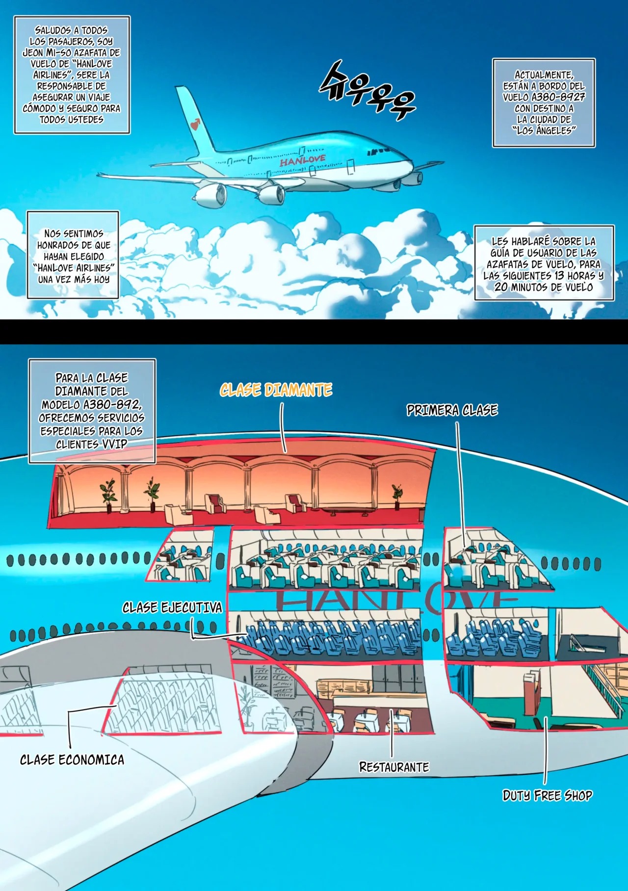 Guia de usuario de azafatas de vuelo - Clase Diamante de HanLove Airlines page 2 full
