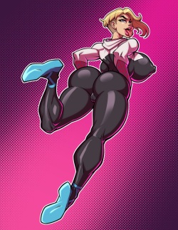 Spider Gwen across the Shaggingverse