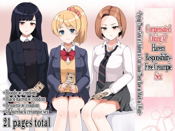 Enkou 4P Harem Musekinin Nakadashi H ~Enjoukousai de Seifuku Shoujo 3-Nin ni Nama de Nakadashi Shimakuru~ | Harem de Gyarus Prostitutas cover