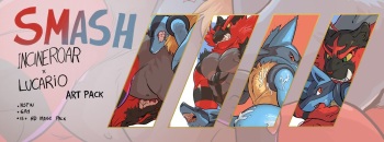 Incineroar x Lucario NSFW Art Pack cover