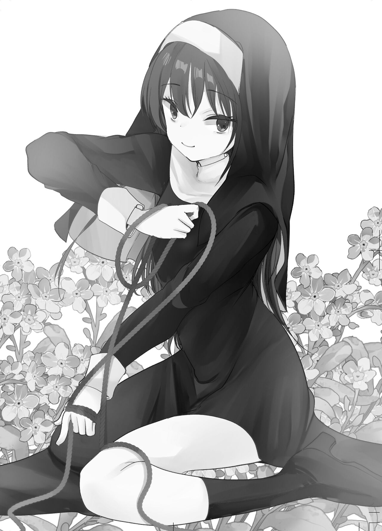 Kurokami no Maria-sama | Ejaculation Controlled MegaCUM Handjob From The Holy Mother page 3 full