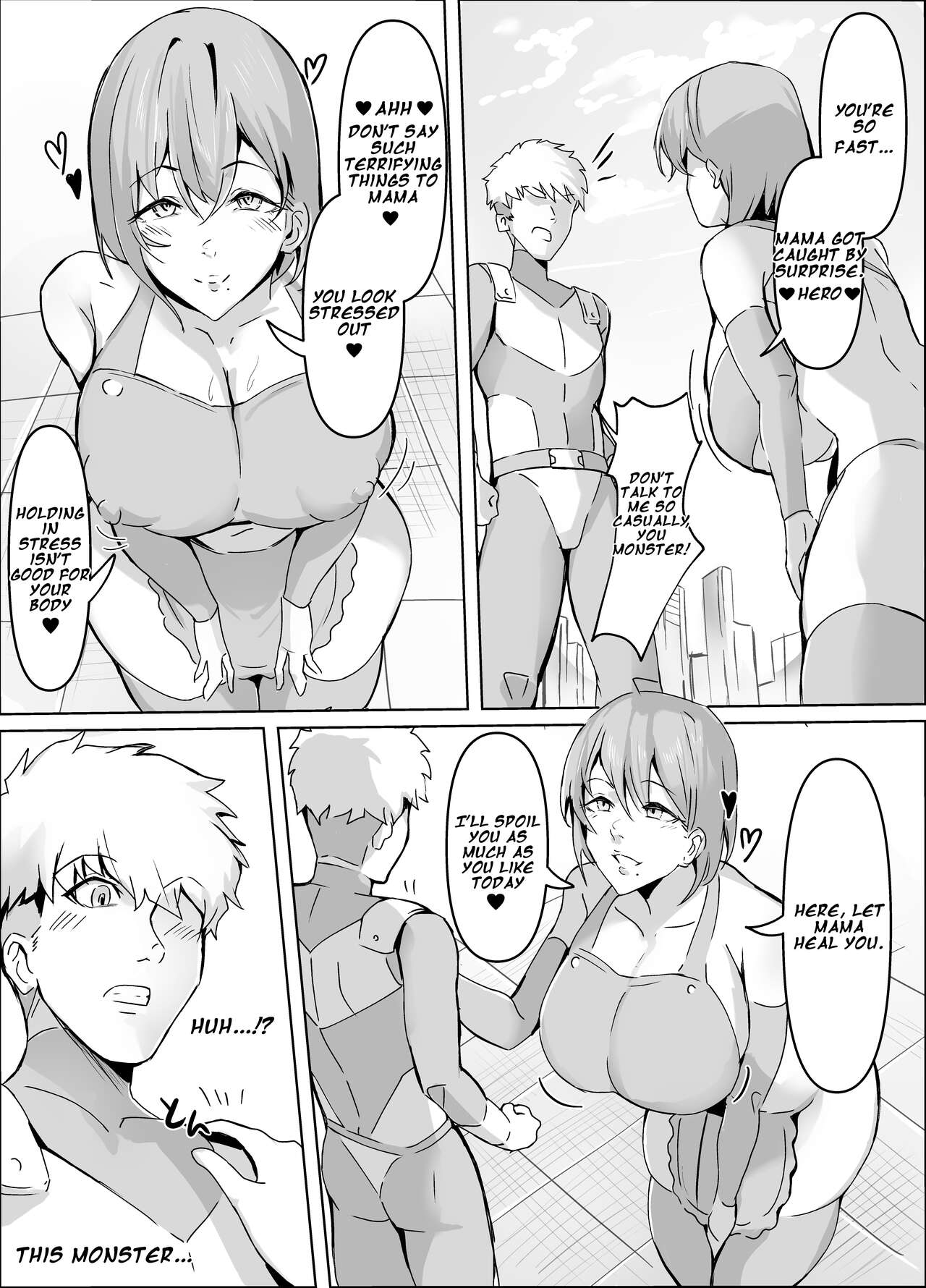 Sakusei Mama Kaijin | Squeezing Monster Mama page 4 full