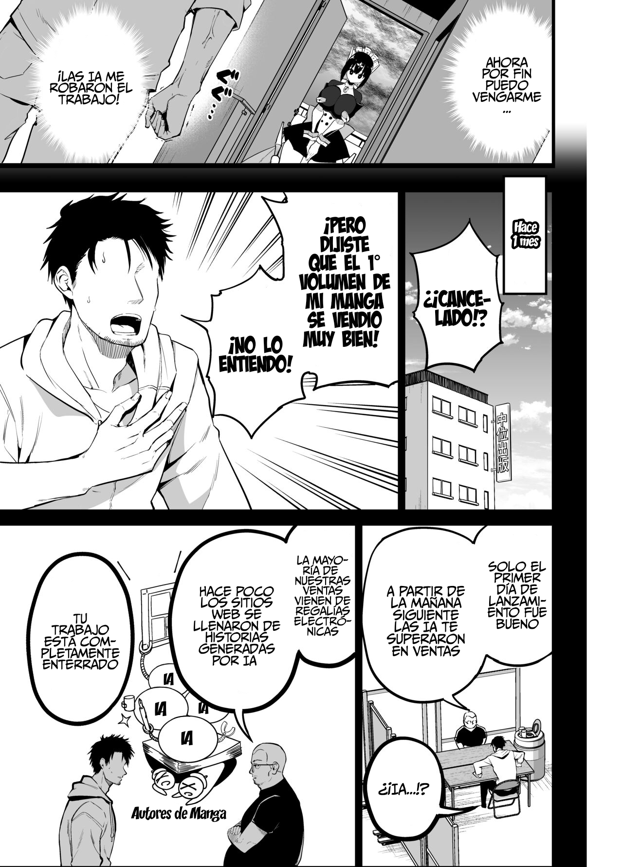 AI ni Shigoto o Torareta Mangaka, Seieki mo Torareru. page 4 full