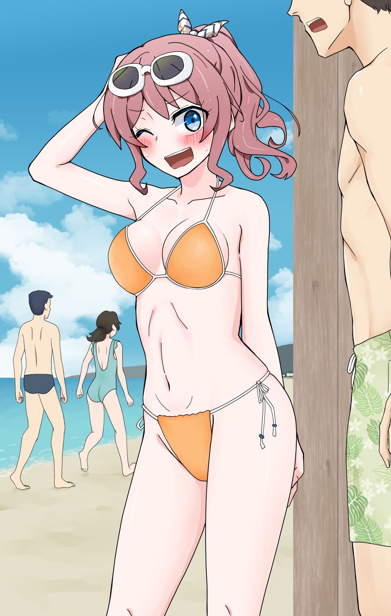 Saaya's extremely skimpy swimsuit + Textless + Bonus page 7 full