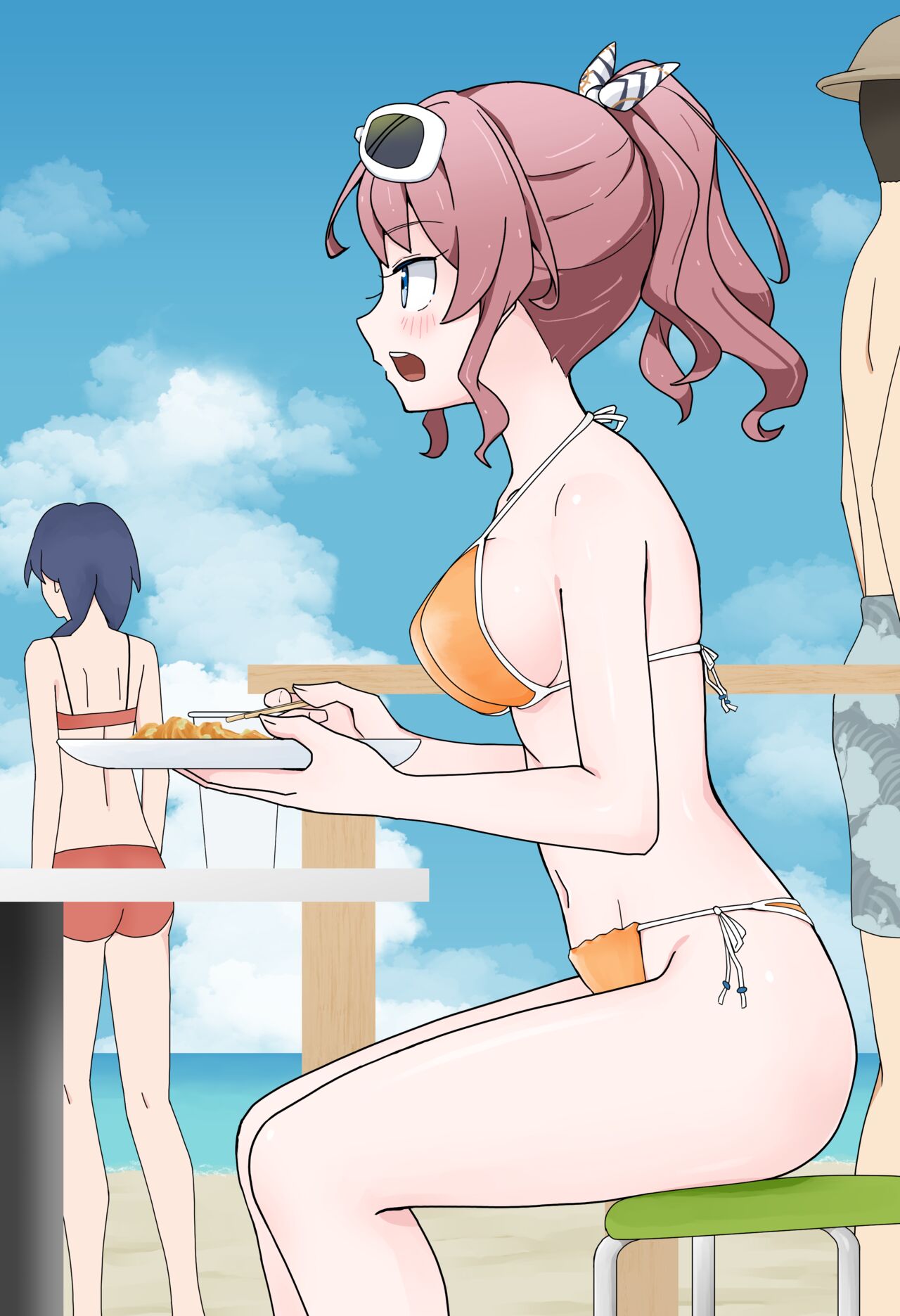 Saaya's extremely skimpy swimsuit + Textless + Bonus page 8 full