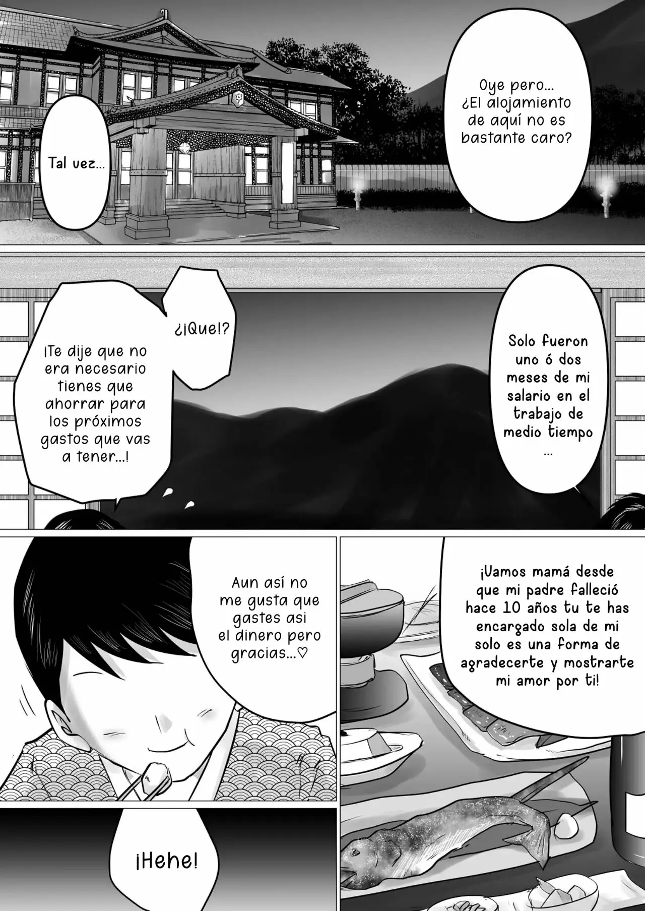 Jukubo to Futari de, Onsen Ryokou. ~Oyakoukou Suru Tsumori ga, Kaa-san no Karada ga Ero Sugita node...~ | Un Viaje A Las Aguas Termales Con Mi Madre... page 2 full