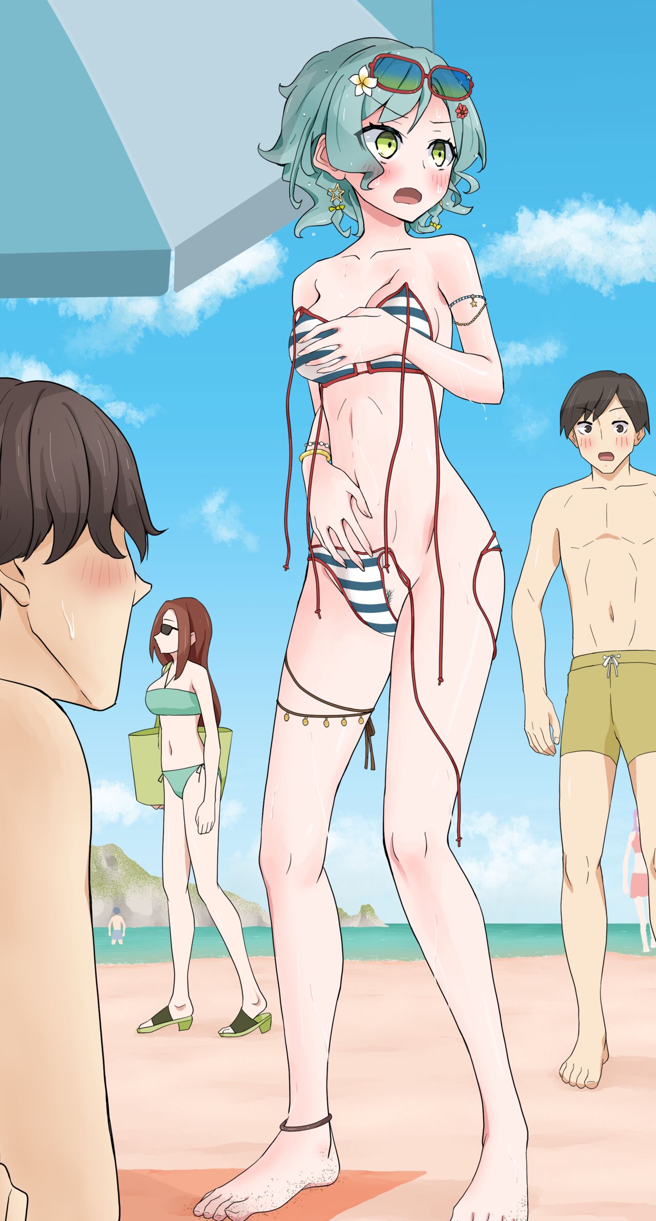 Hina's swimsuit is coming off page 4 full