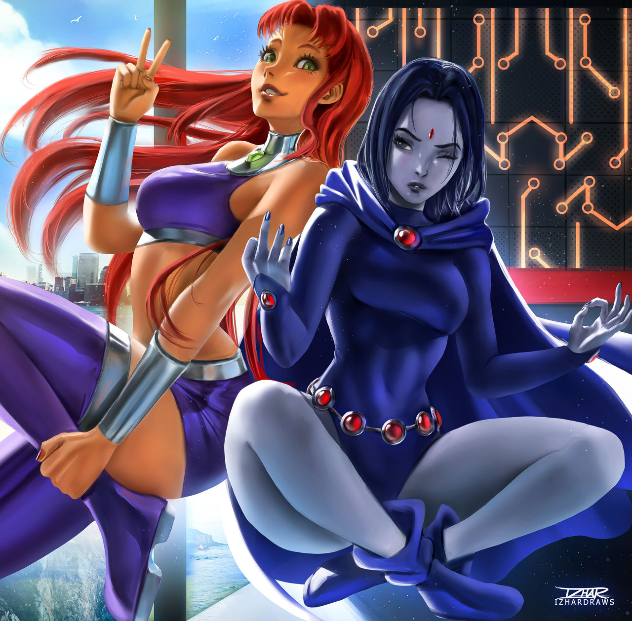 IzharDraws Starfire &amp; Raven page 1 full
