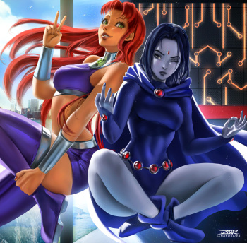 IzharDraws Starfire &amp; Raven cover