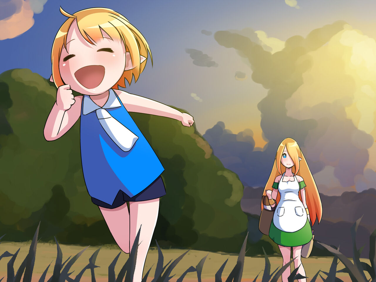 Elf Mama to Musuko ga Kaimono Kaeri ni Slime ni Osowarete page 4 full