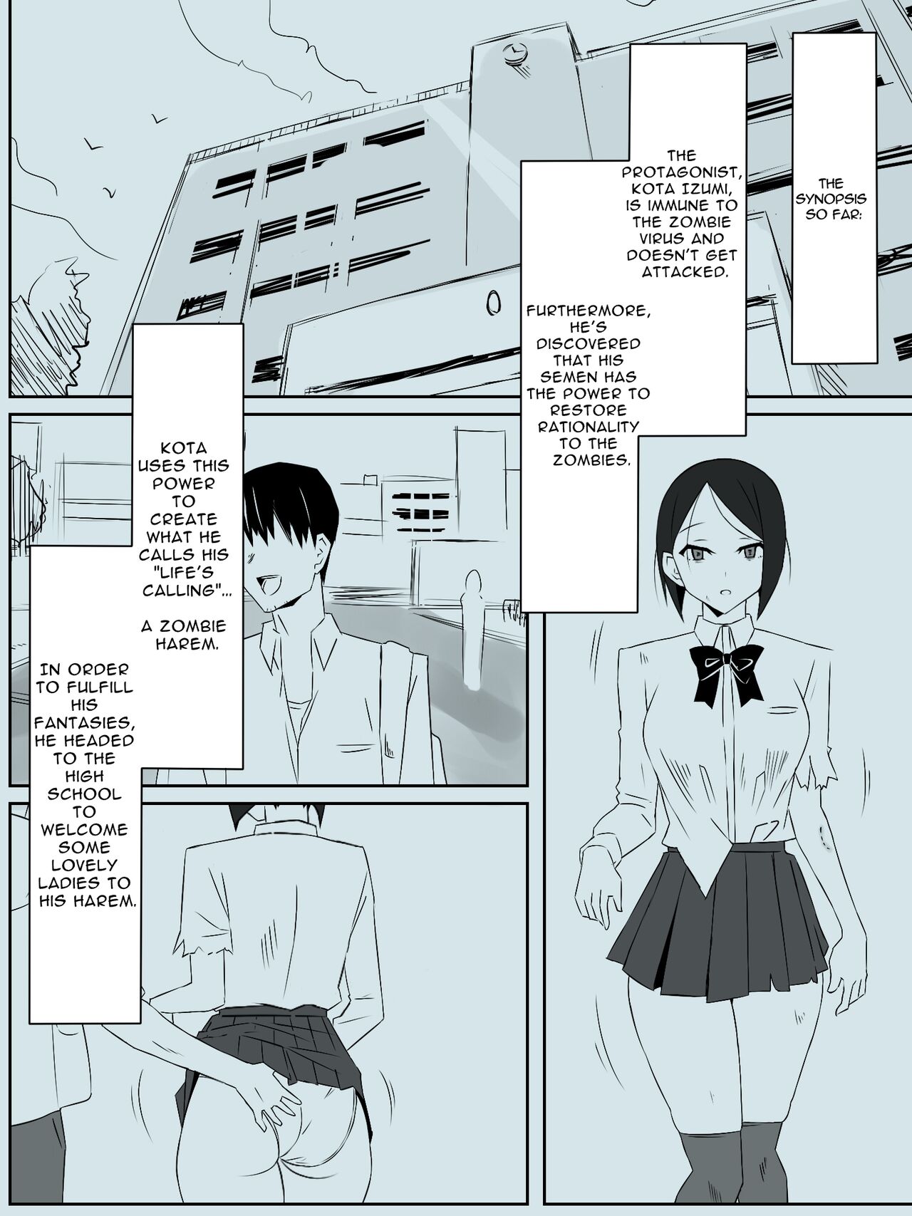 Zombie Harem Life ~Antibogi no Ore to Bakunyuu Zombie~ 3 | Zombie Harem Life ~My Immunity and the Big-Titted Zombie~ 3 page 2 full