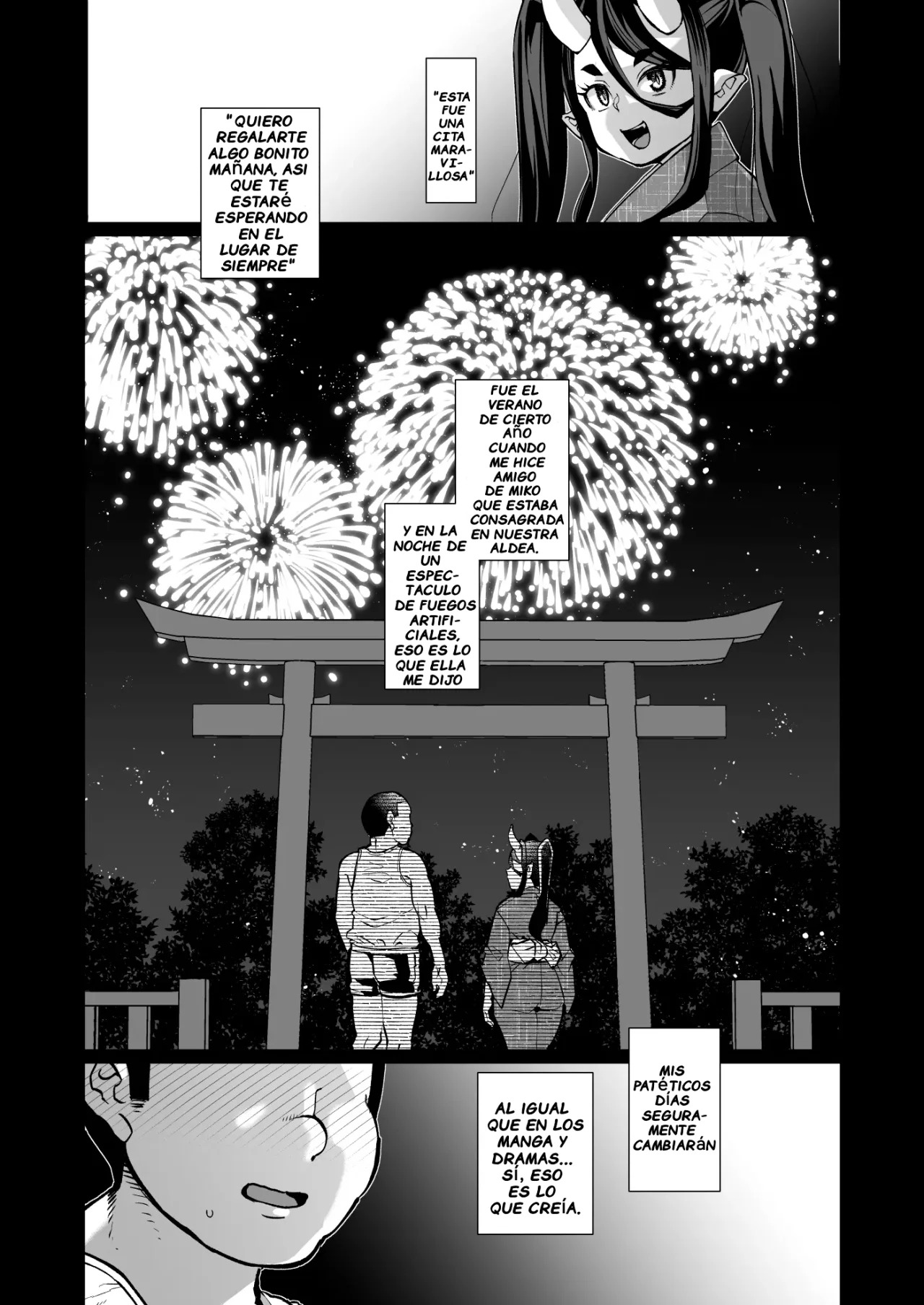Oni Miko Yome Da Furusato de Choushi Koi Teta Shouwaru Oni Lolibabaa ga Jigou Jitoku de Subete o Ushinai Korogarikonde Kita node Oyome-san Ken Onaho ni Shiteyaru Hanashi page 2 full