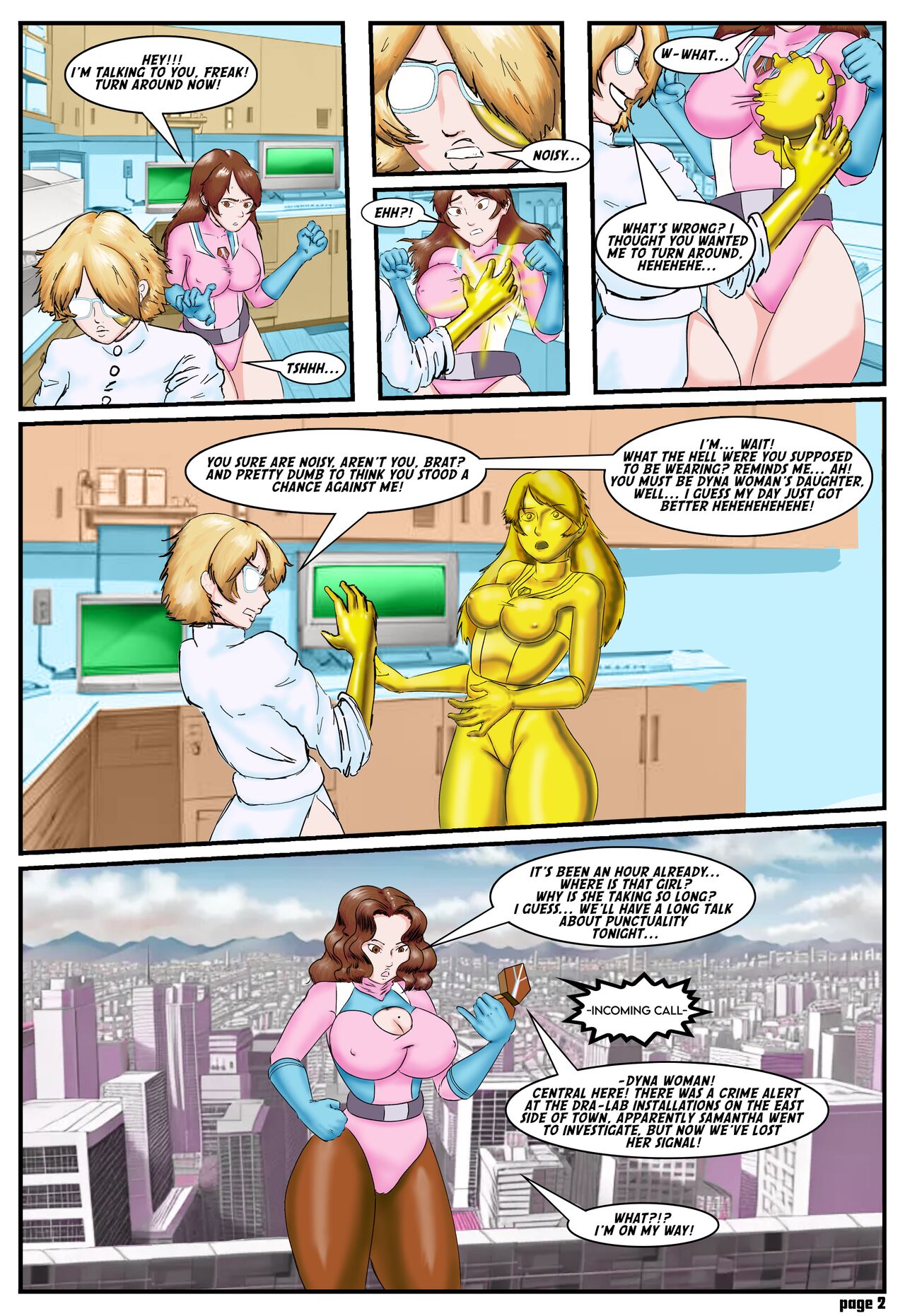 Dyna woman &amp; Dyna girl #2 page 4 full