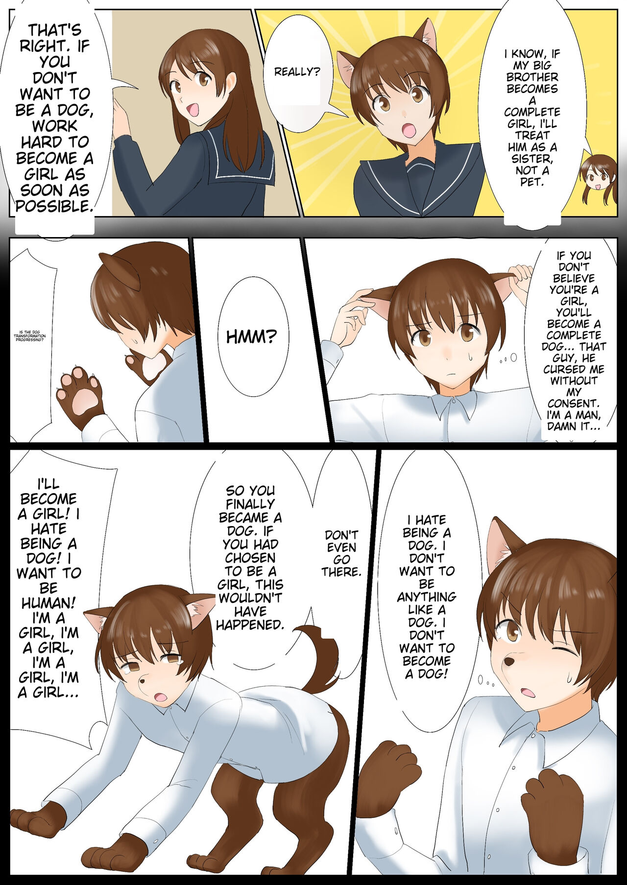 Inu ni Naritakunai nara, Onnanoko ni Naru shika Nai yo ne? Onii-chan ichigoreader page 8 full
