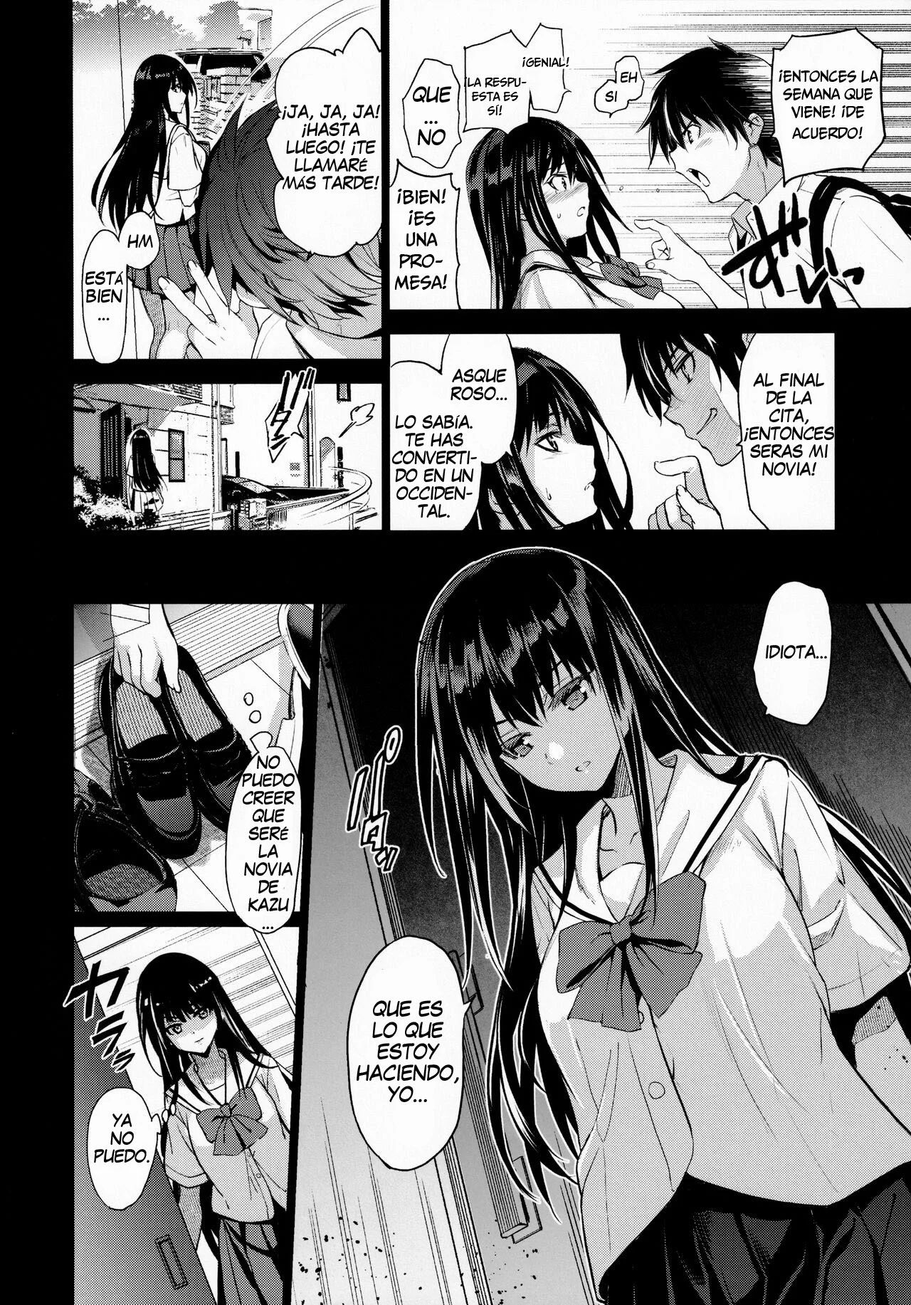 Otonari no Nie Ni  - Chichi ni Enko o Shiirareru Osananajimi page 6 full