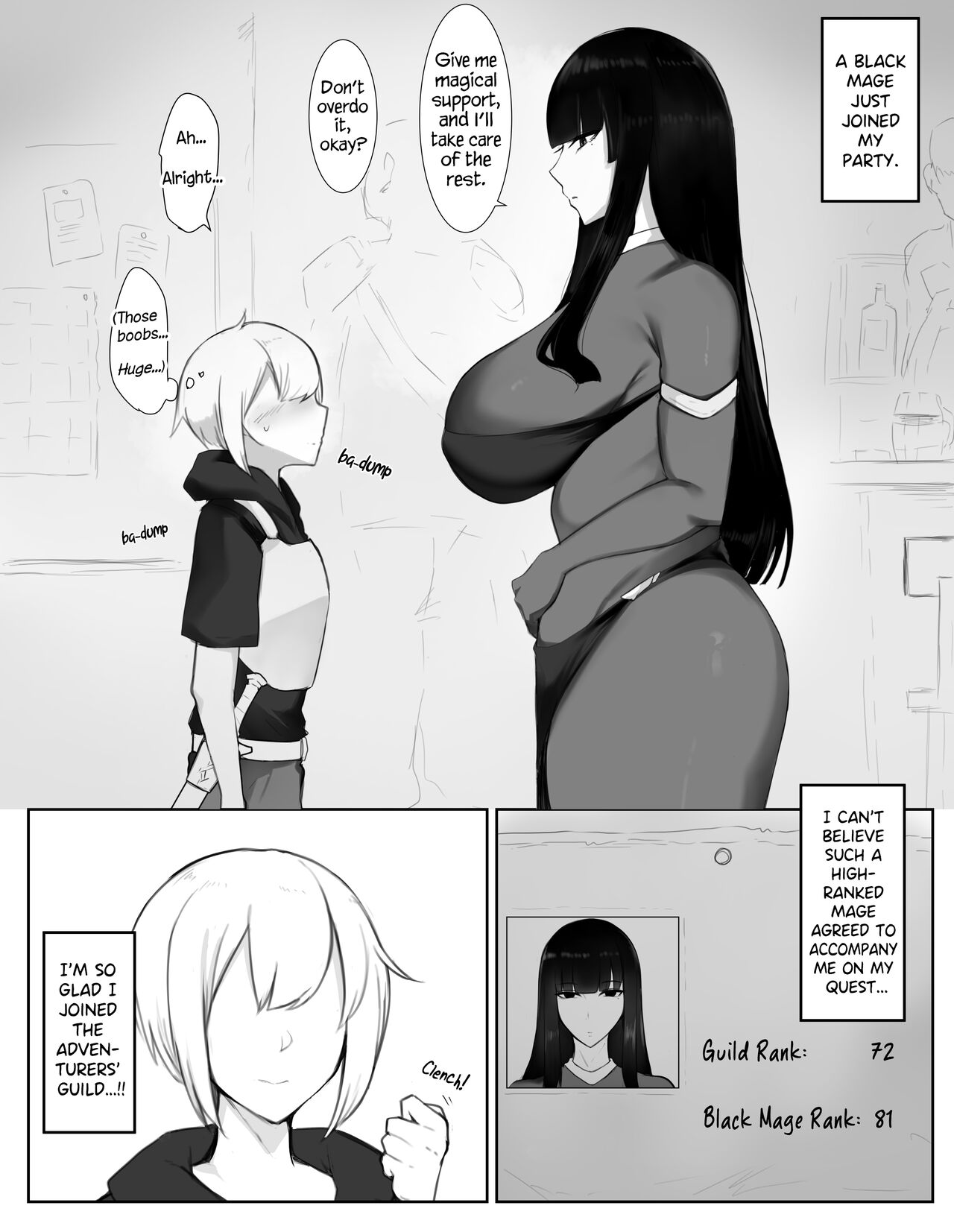 Majutsushi Onee-san ga Maryoku Hokyuu Suru Tame ni Boukensha-kun kara Sakusei Suru Hanashi | Tale of a Mage Oneesan Who Milks an Adventurer to Replenish Her Magical Power page 2 full