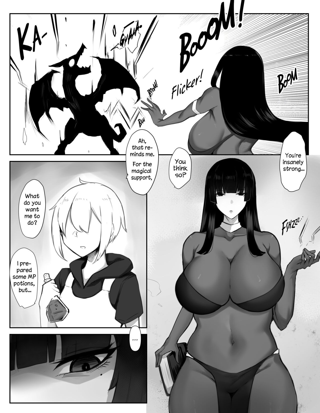 Majutsushi Onee-san ga Maryoku Hokyuu Suru Tame ni Boukensha-kun kara Sakusei Suru Hanashi | Tale of a Mage Oneesan Who Milks an Adventurer to Replenish Her Magical Power page 3 full