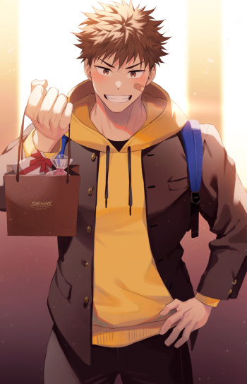 47 To a classmate who proudly shows chocolate cover