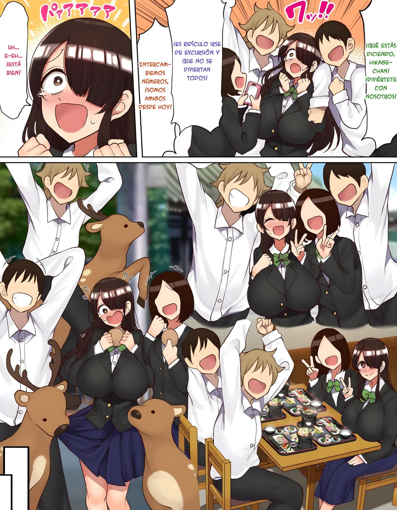 Shuugaku Ryokou de YouCha to Onaji Group ni Nacchatta Mekakure InCha-chan | La sombría terminó en un grupo cariñoso durante el viaje escolar page 4 full