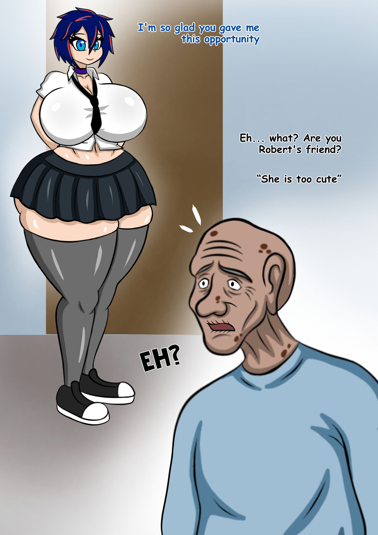 Taking Care of My Friend's Grandpa page 9 full