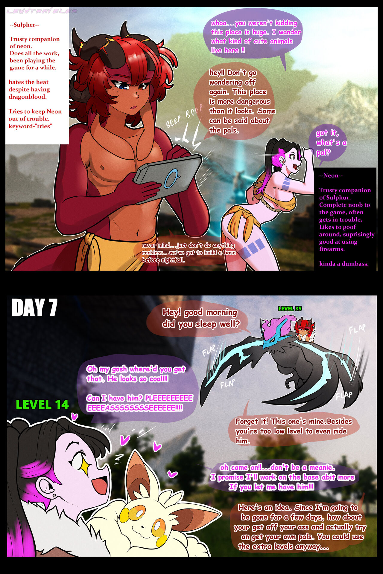 Neon and Sulphur’s Palworld Adventure page 1 full