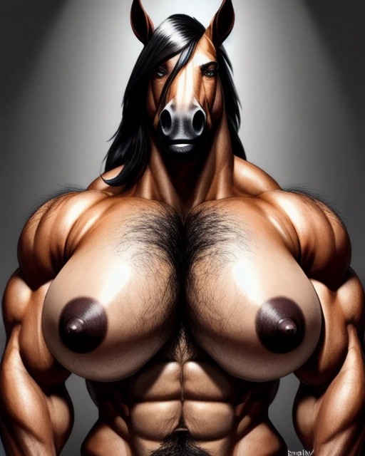 Hairy Horse Girls and Herms - AI Generated page 3 full