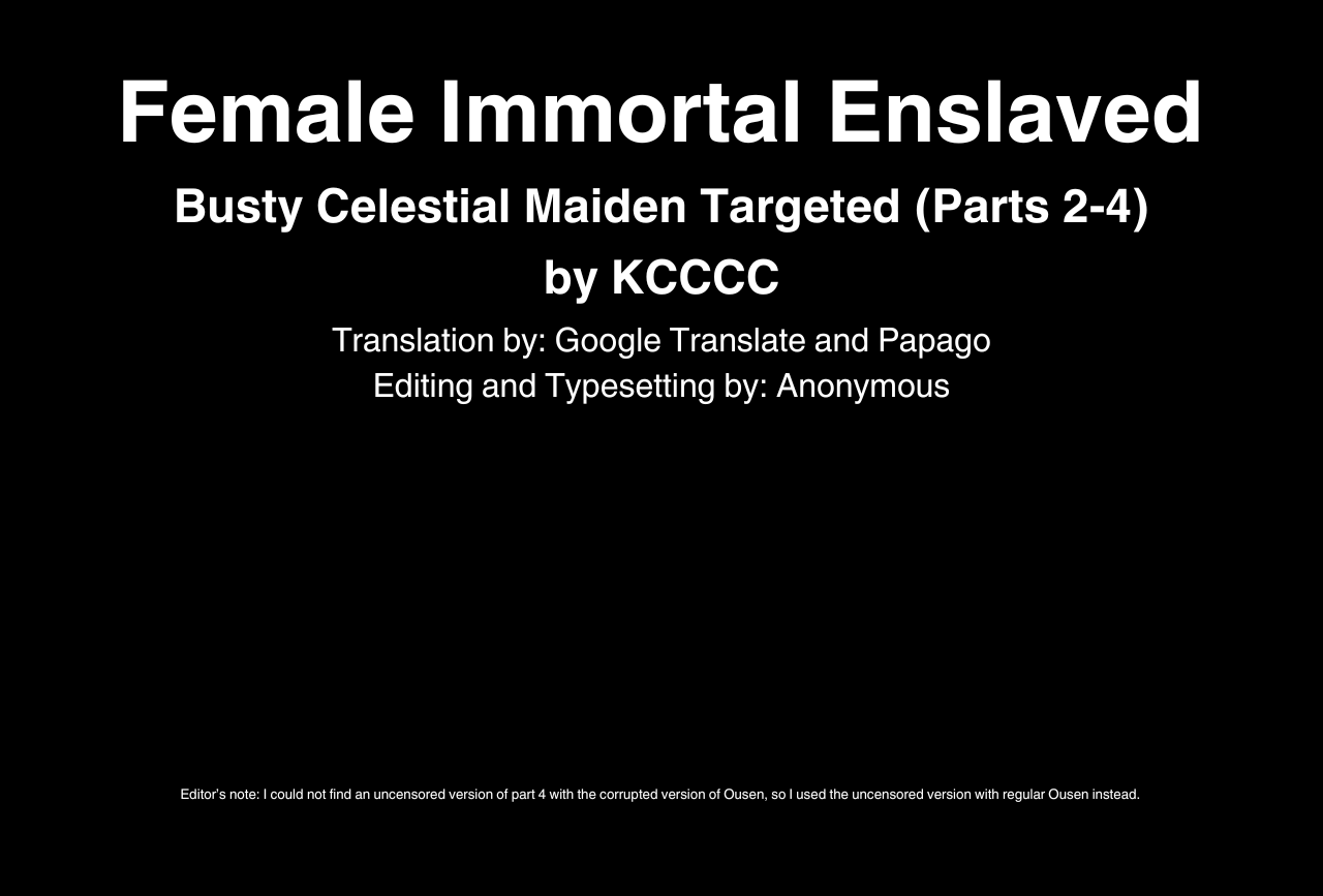 Female Immortal Enslaved - Busty Celestial Maiden Targeted page 1 full