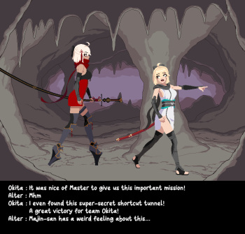 Okita and Alter fucked by hornet monsters cover