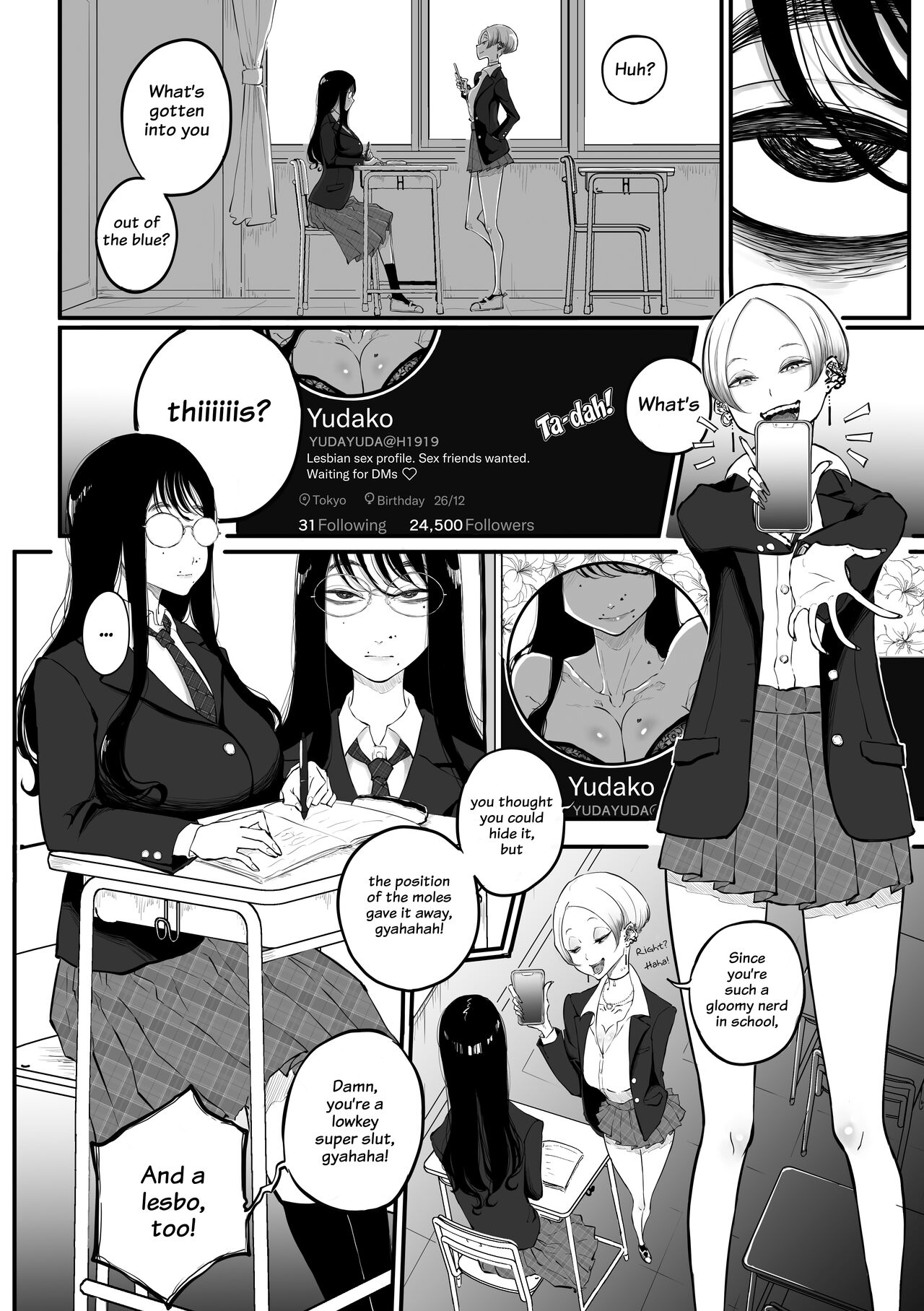 The Gyaru Who Mocked a Nerd After Discovering her Secret Account page 2 full