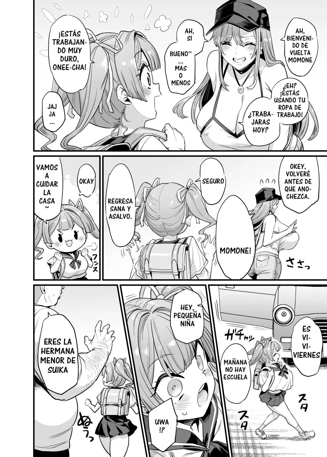 Paihame Kazoku #2 Momone Aiiku | Familia de tetas cogibles #2 La educacion sexual de Momone page 5 full