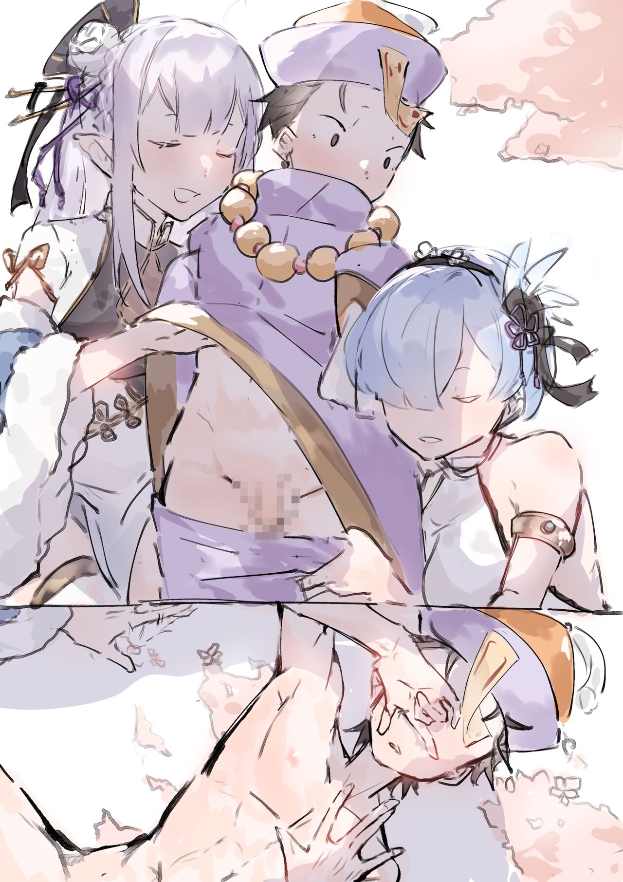 Subaru x Emilia and Rem page 10 full
