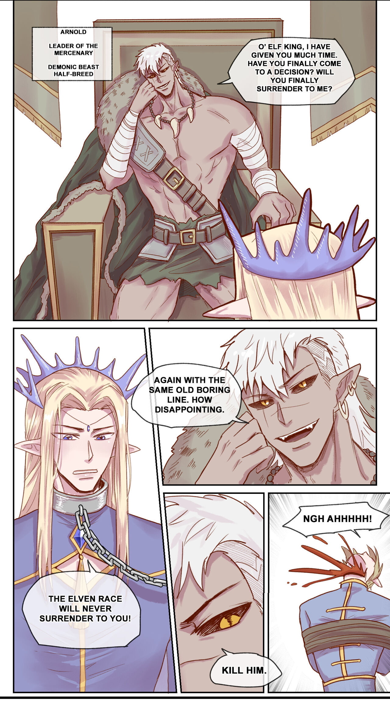 【DARK STORY】THE MERCENARY AND THE ELF KING page 3 full