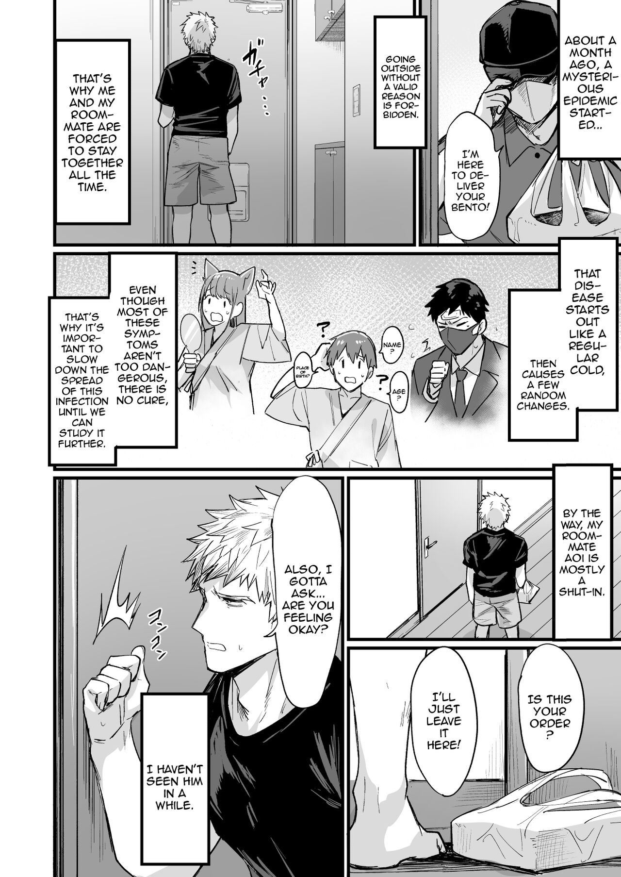 Shinya no Nyotaika Panic | Late Night Panic After Turning Into A Girl page 2 full