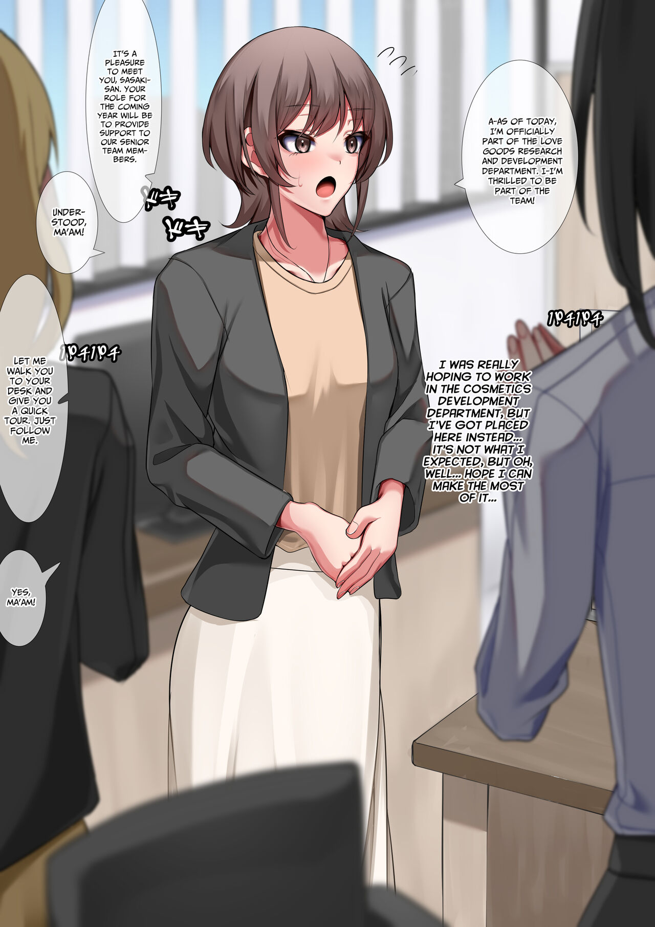 Shinnyuu Shain wa Kaisha de Ikasareru page 3 full