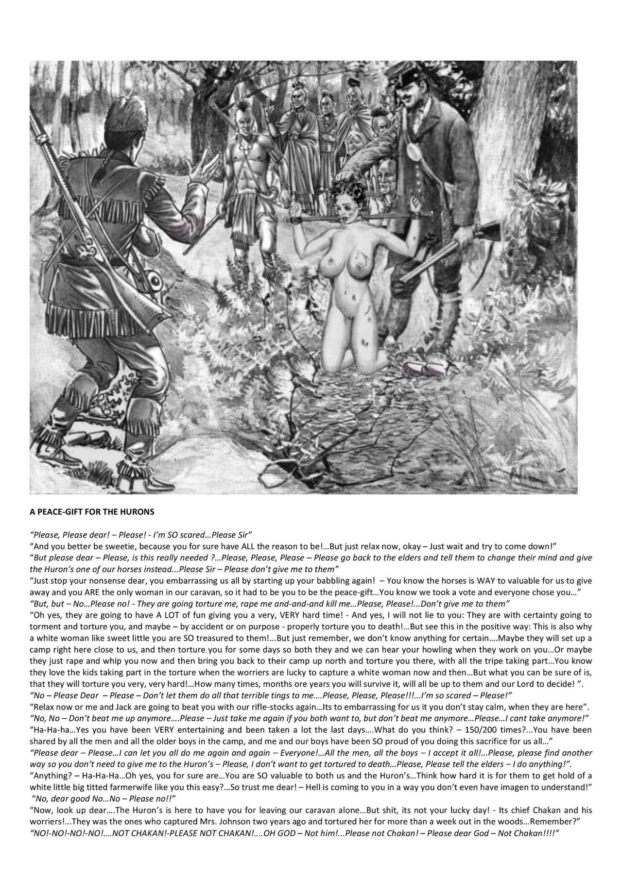 Joseph Farrel re-drawing with text "Housewives in despair 4" page 3 full