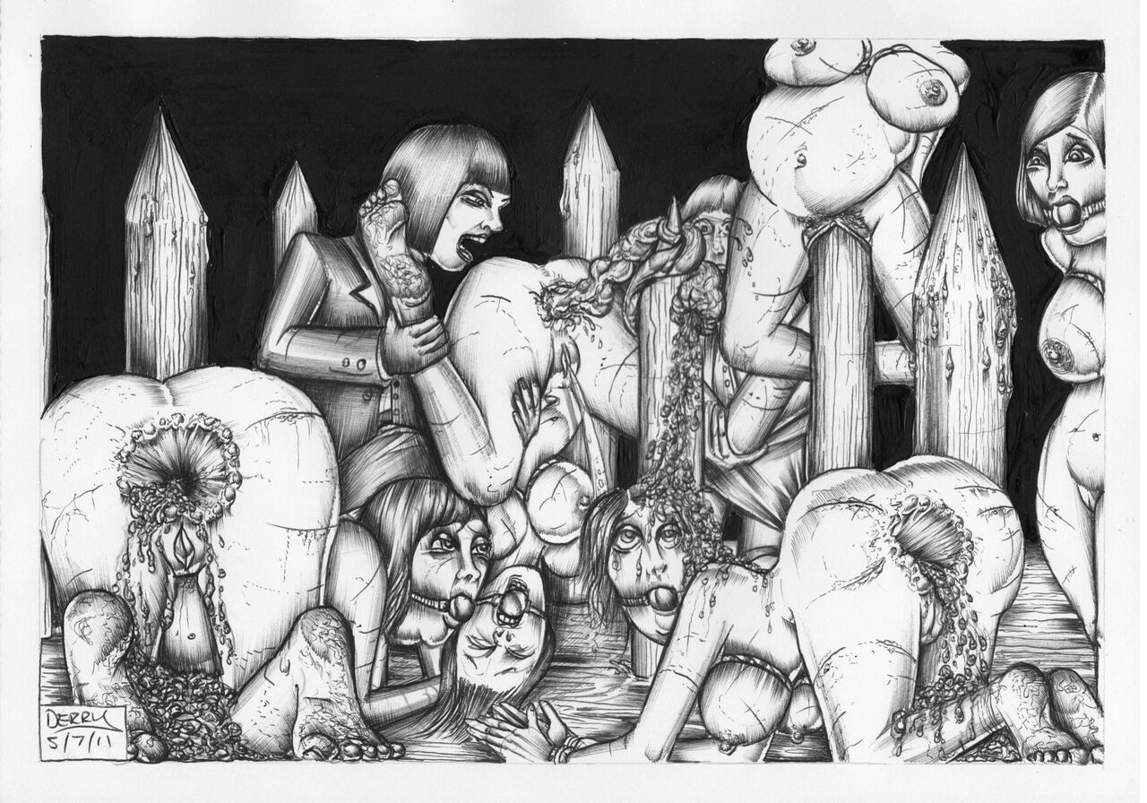 Impalement-A selection of black and white drawings page 6 full
