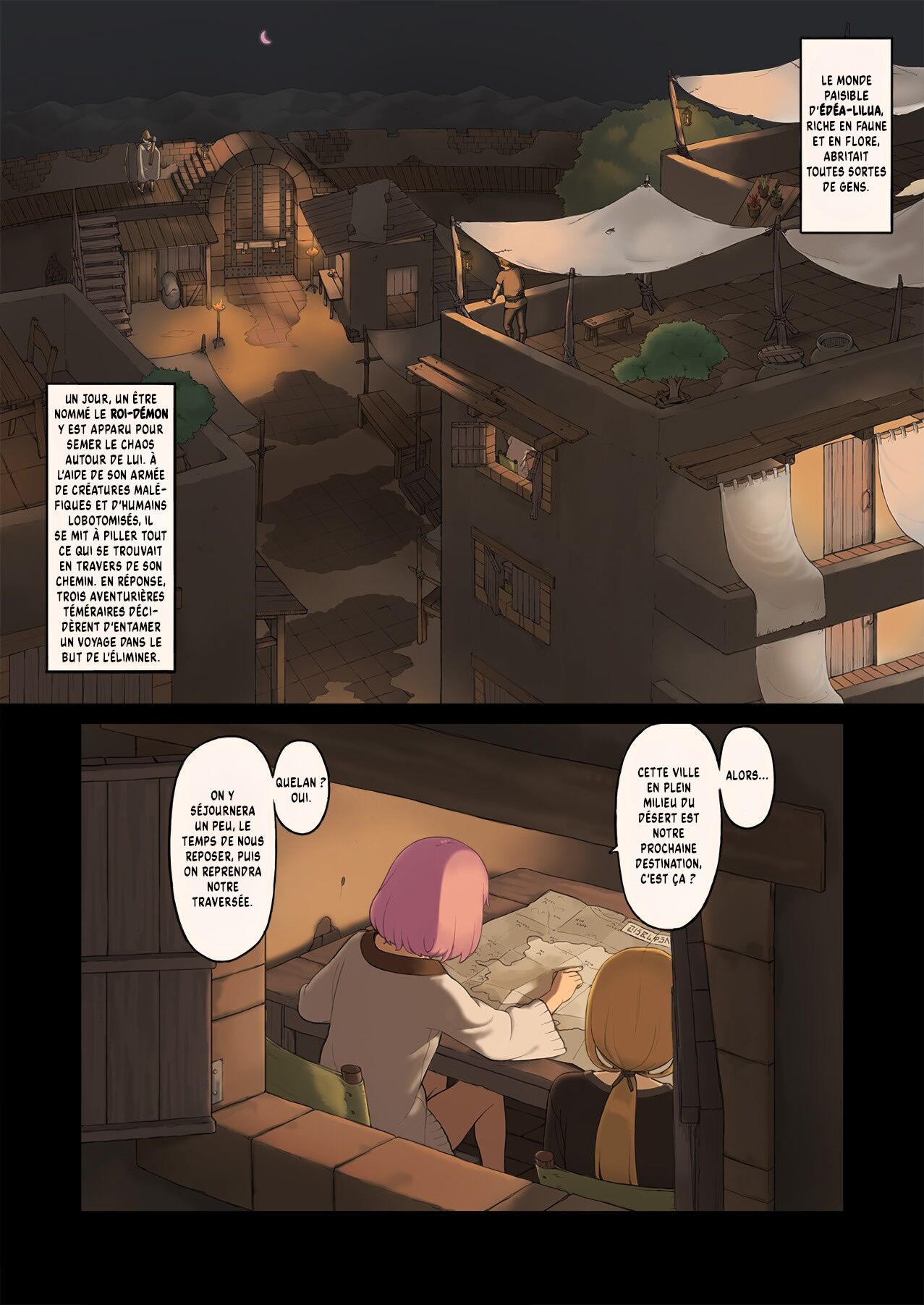 Onna Boukensha-tachi ga Sabaku no Oasis ni Tachiyoru to... page 2 full