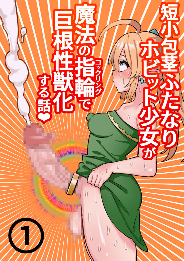Tanshou Houkei Futanari Hobbit Shoujo ga Mahou no Yubiwa de Kyokon Seiyoku Monster ni naru Hanashi #1-2 page 1 full