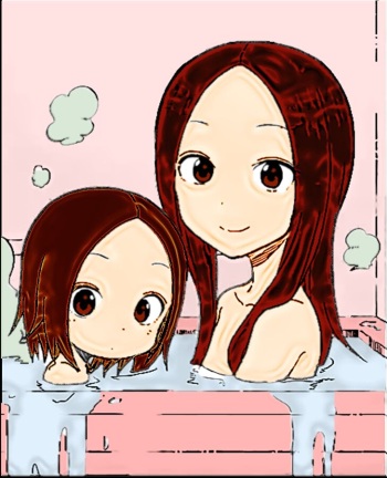 Mother and daughter nude statues cover