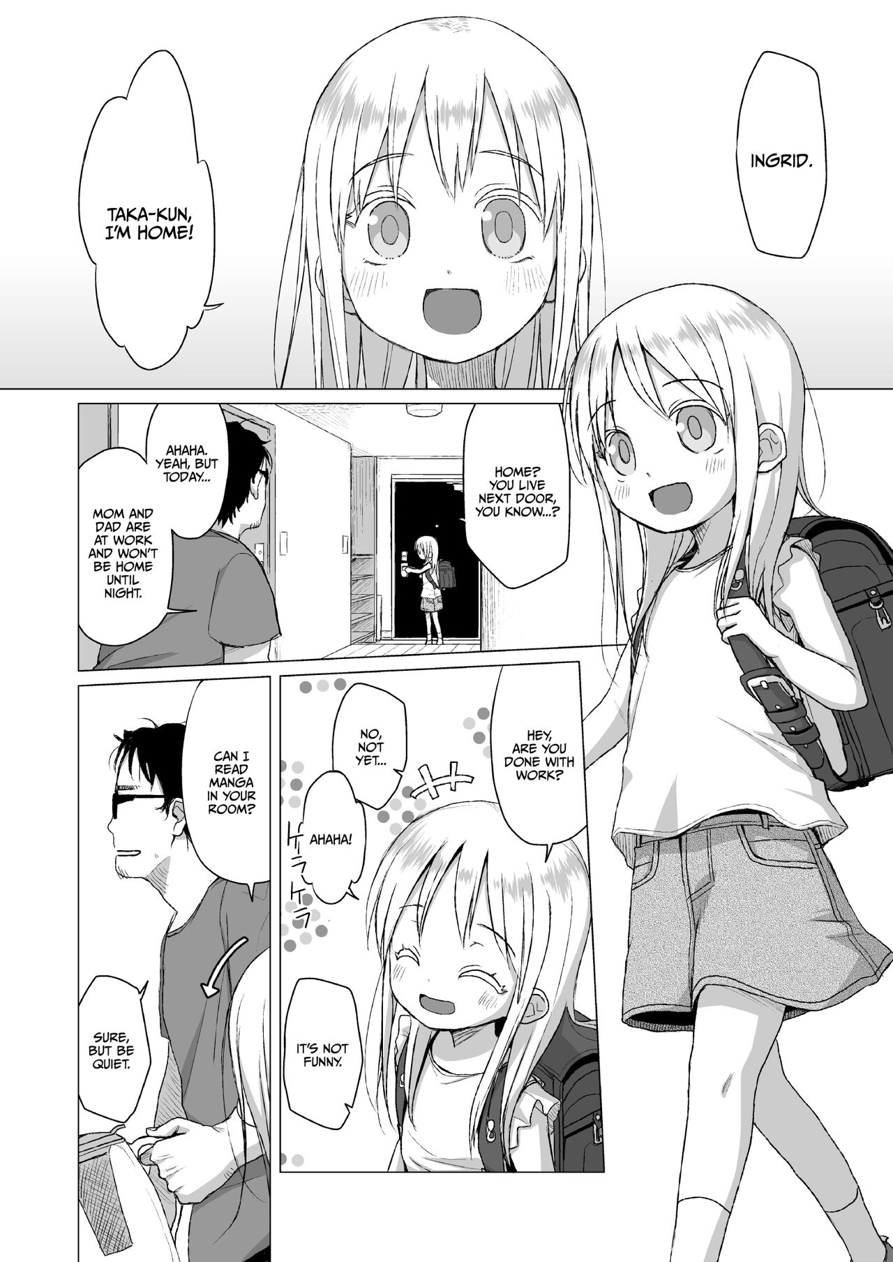 Uchi no Tonari no Shougakusei wa Kinpatsu Hekigan Ecchi Suki | The Girl Next Door Is A Blue-eyed Blonde That Loves Sex page 3 full
