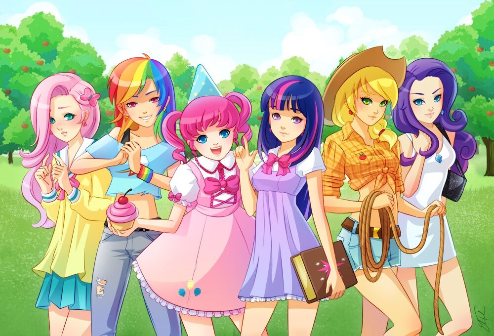 Humanized Pony Mane Six Yuri page 1 full
