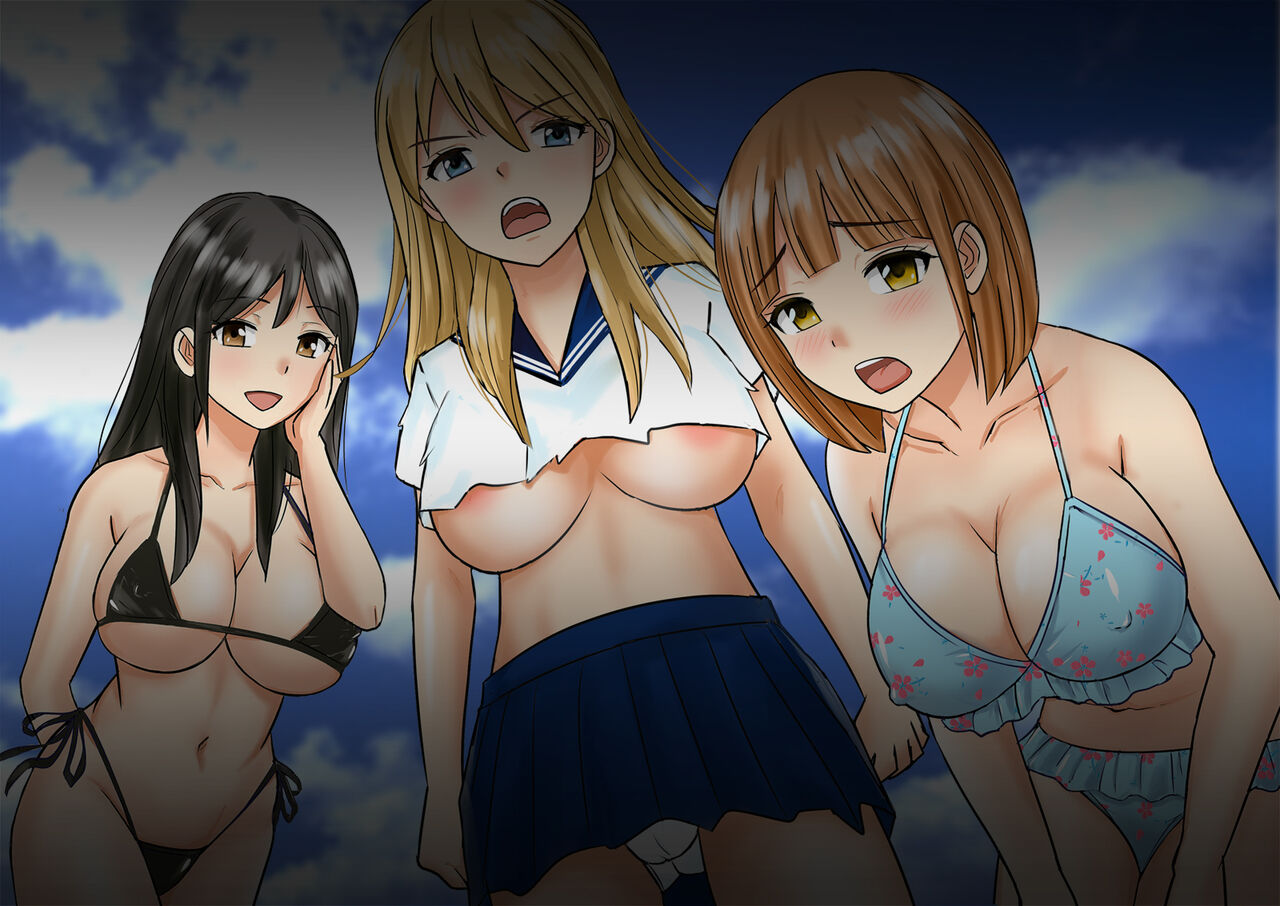 Momoirojima: Shuugakuryokou de Notta Yuuransen ga Sounan, Tadoritsuita Mujintou ni wa 3-nin no JK to Boku dake page 10 full