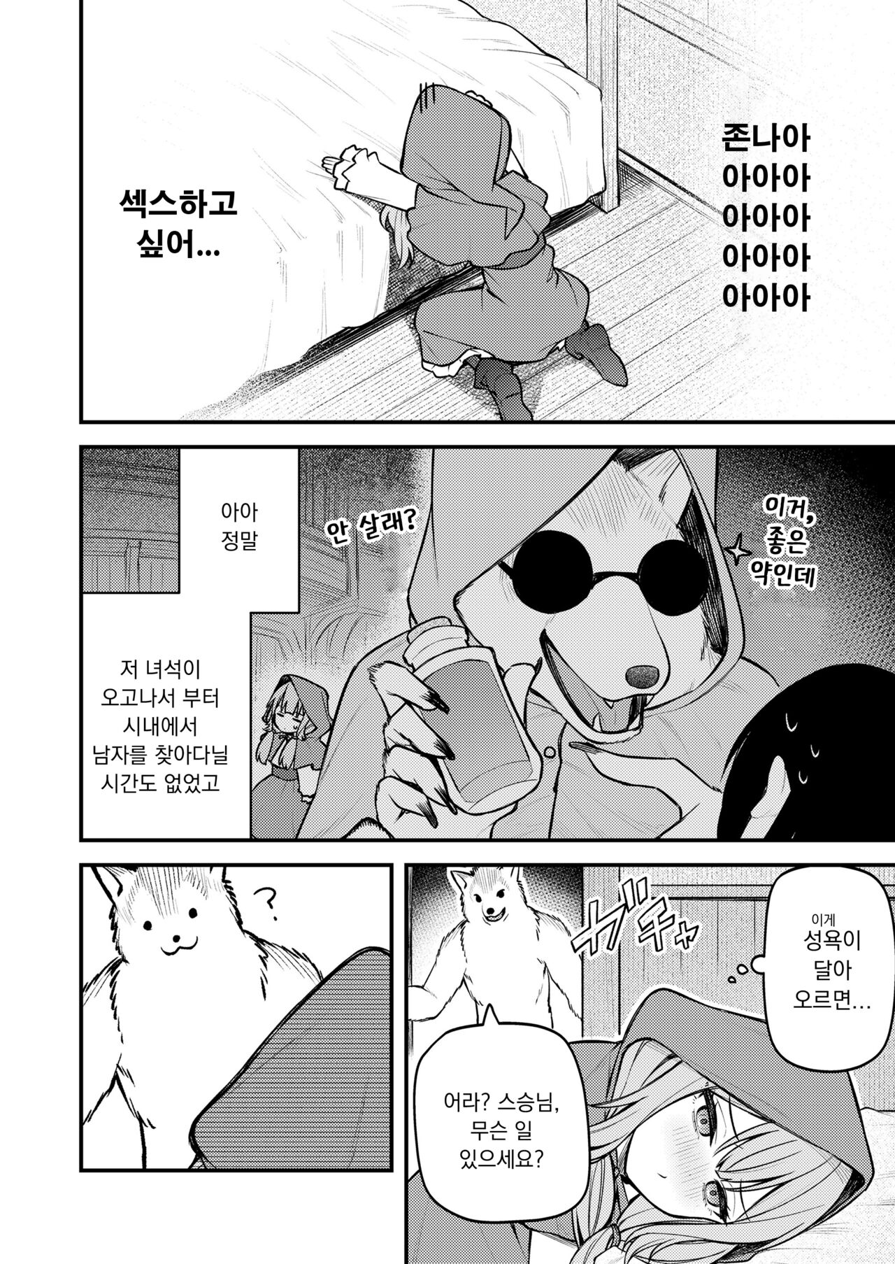 Akazukin to Fujimi no Ookami-san Zenpen | 빨간 모자와 불사신 늑대 전편 page 10 full