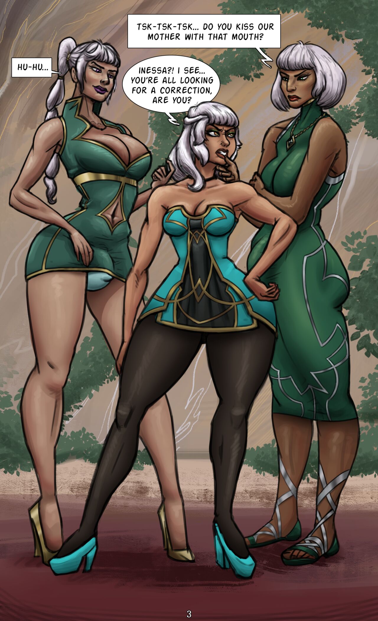 Qiyana, Inessa &amp; Izela: Know your plase, sister page 3 full